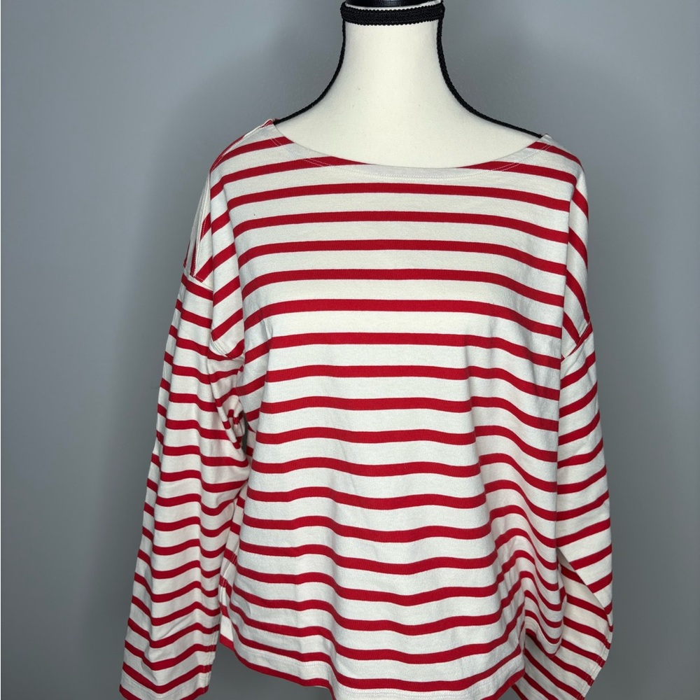 Everlane Red and White French Mariner Tee